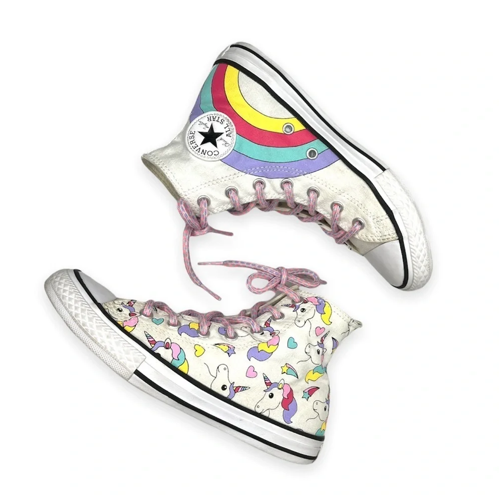 Converse Unicorn Sneaker All High Top Chuck‎ Taylor Rainbow Girls Size 3